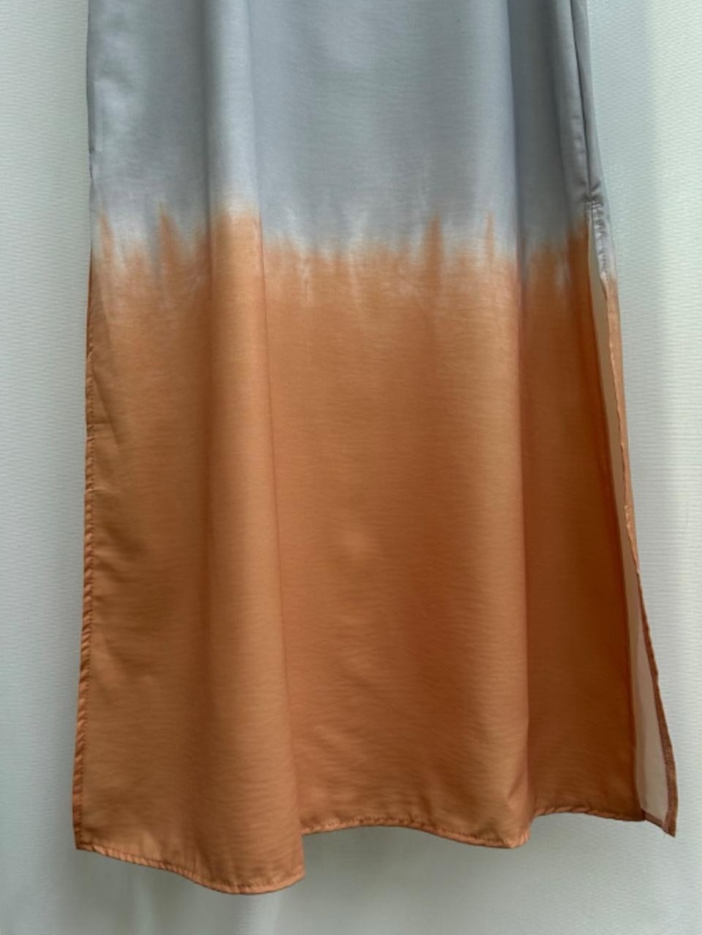 SHEIN Sleeveless Colorblock Maxi Dress in Olive, Sky Blue, and Orange - Picture 5 of 7
